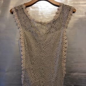 NWT Express - Tan Lace Detailed Tank